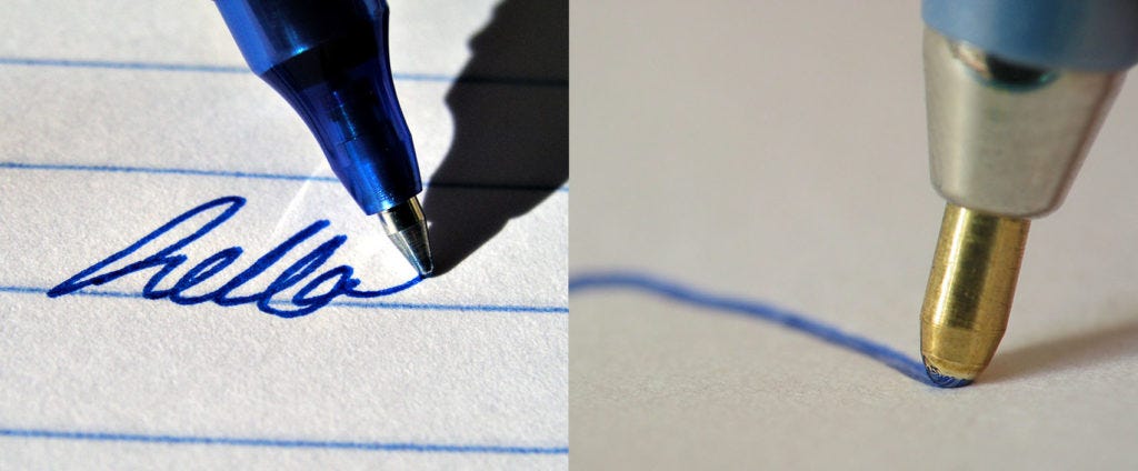Rollerball vs ballpoint pen deals