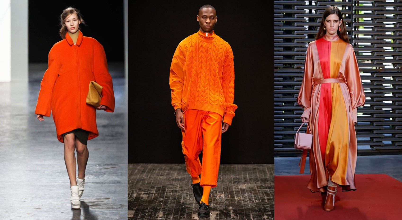 Spring/Summer 2019 Fashion Trends from London Fashion Week: 'Orange Overload'