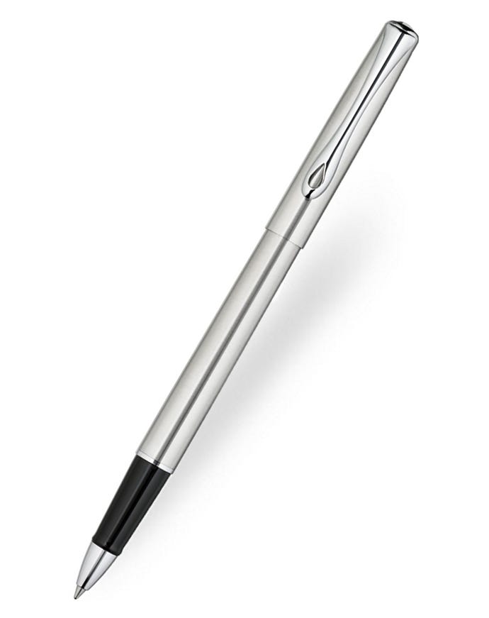 Diplomat Traveller fountain pen Stainless Steel/Chrome Trim NEW 