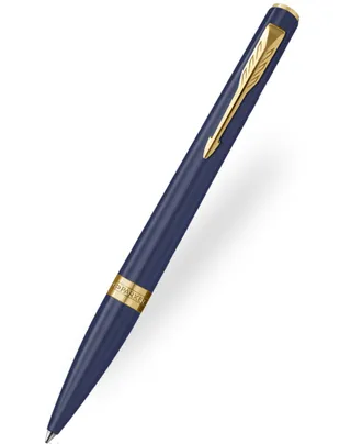 Parker Meridian Blue Gold Trim Ballpoint Pen