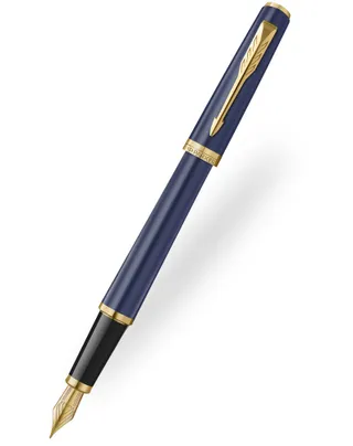 Parker Meridian Blue Gold Trim Fountain Pen
