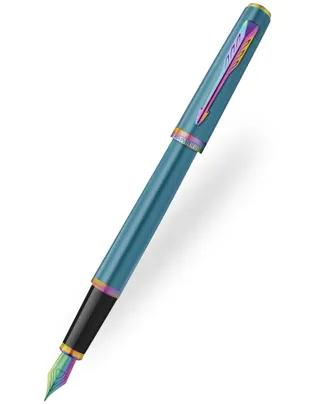 Parker Meridian Teal Rainbow Trim Fountain Pen