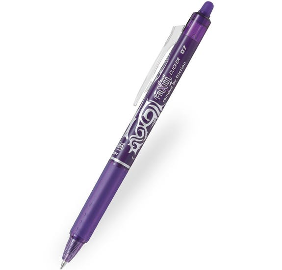 Pilot FriXion Clicker Erasable Ballpoint Pen - Violet