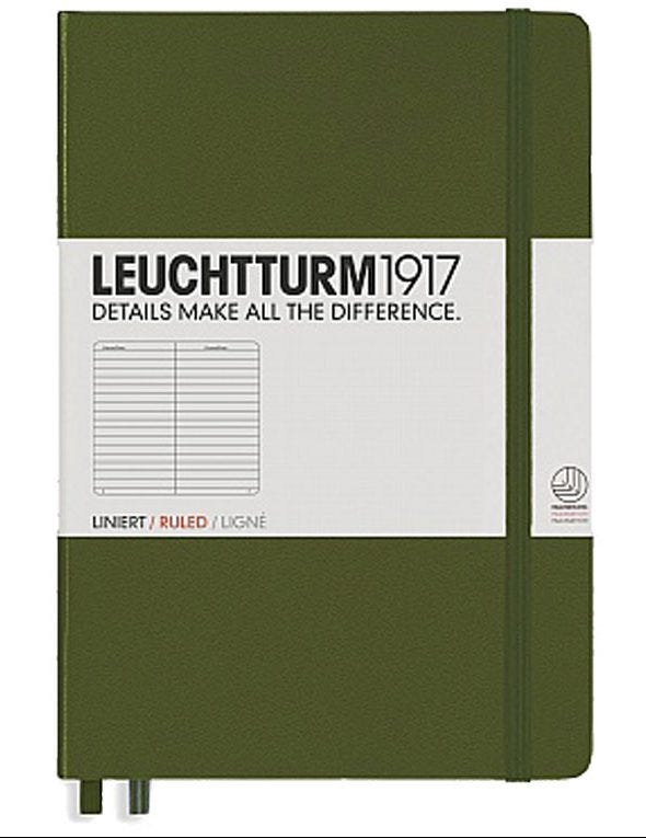 Colours of Summer: Leuchtturm1917 Medium Hard Cover Notebook - Lined - Army