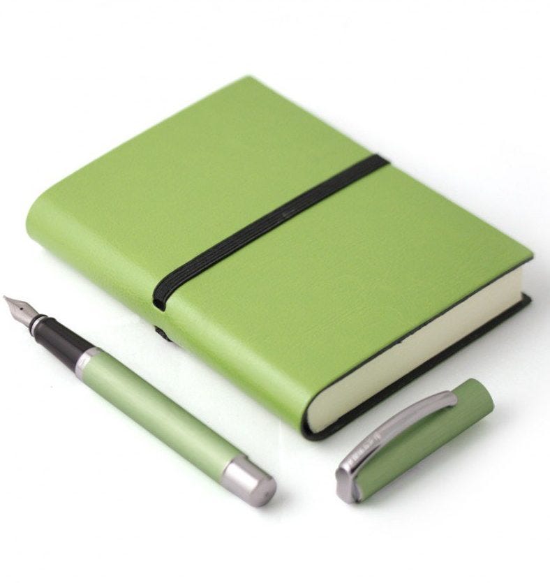 Colours of Summer: Online Green Fountain Pen & Ravello Small Leather Journal